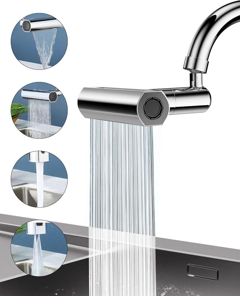 ¡Oferta: 2x1: Grifo giratorio con cascada para extensión 4en1